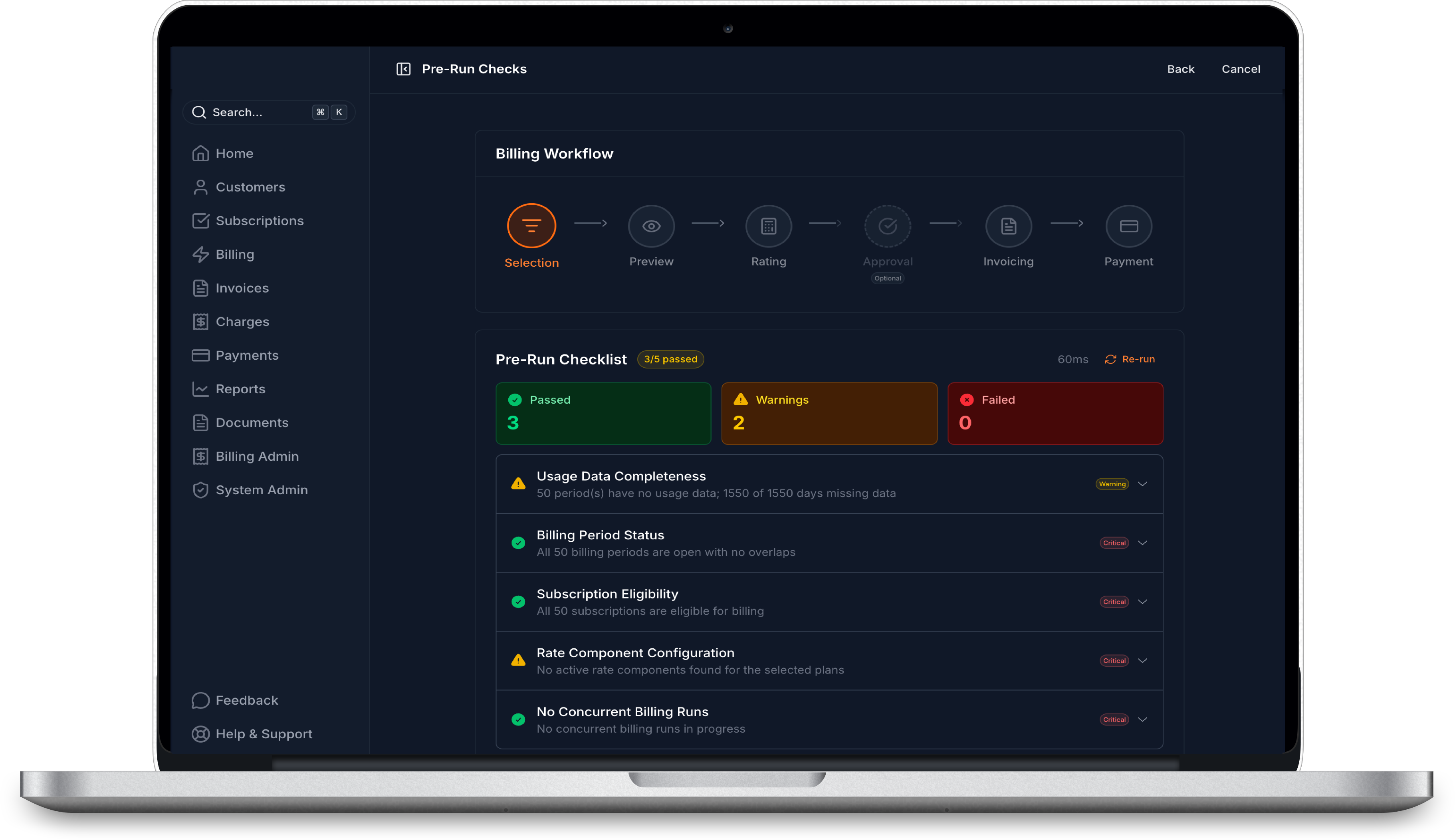 Automated billing engine.